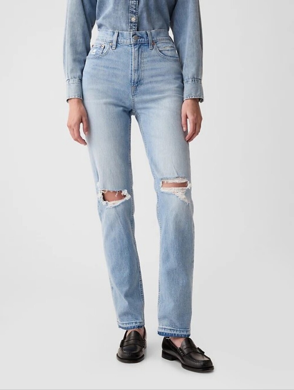 Nwt! High Rise Cheeky Straight Jeans
